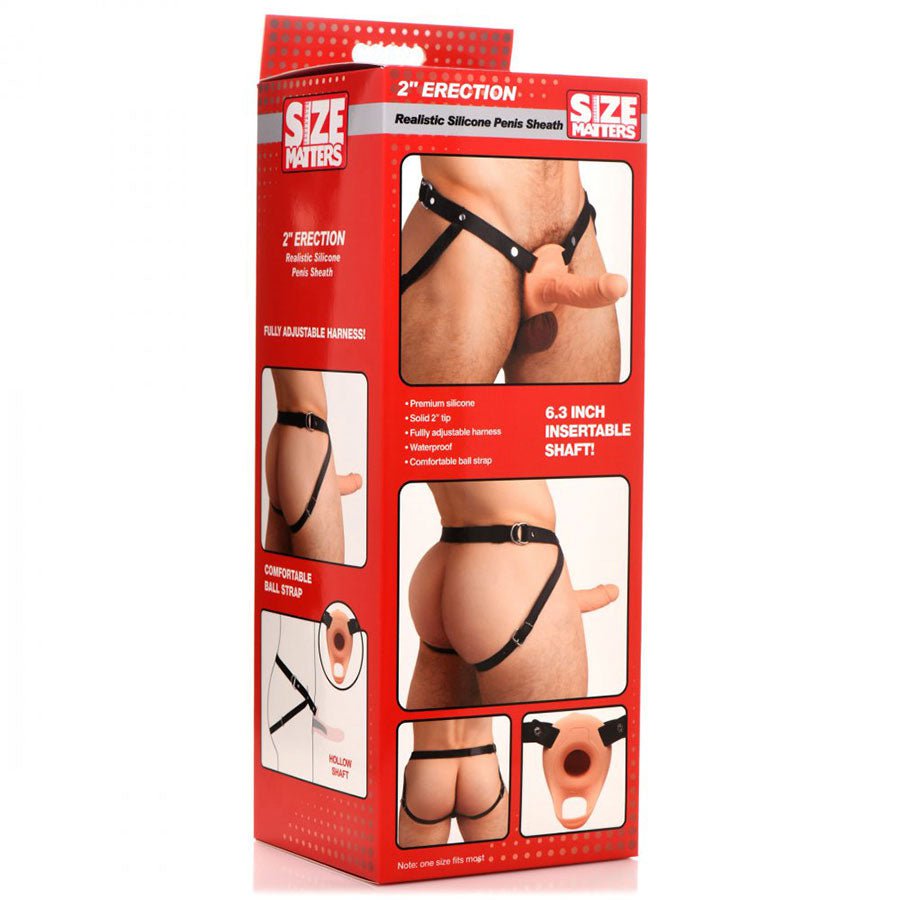 6.3 Inch Realistic Light Skin Silicone Hollow Strap On for Men Cock Sheaths