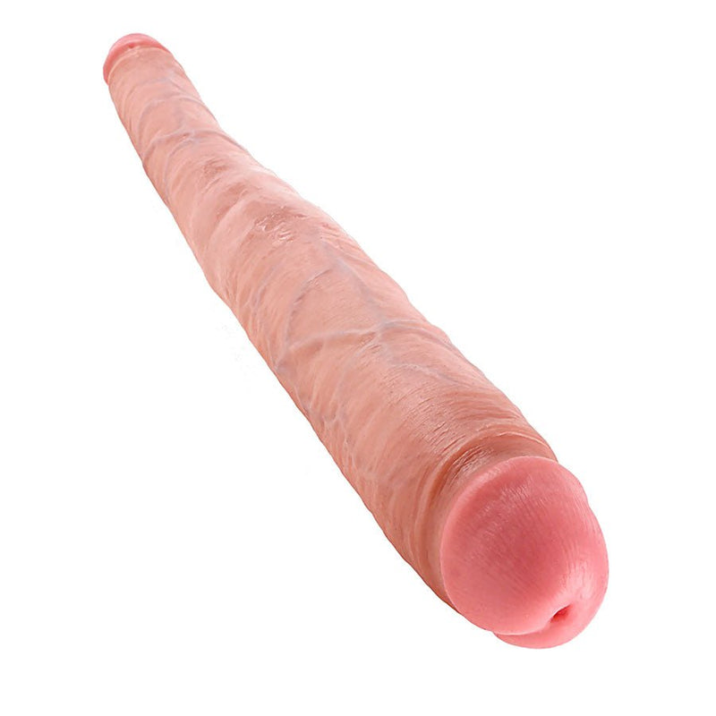 King Cock 16 Inch Tapered Double Dildo White Dildos
