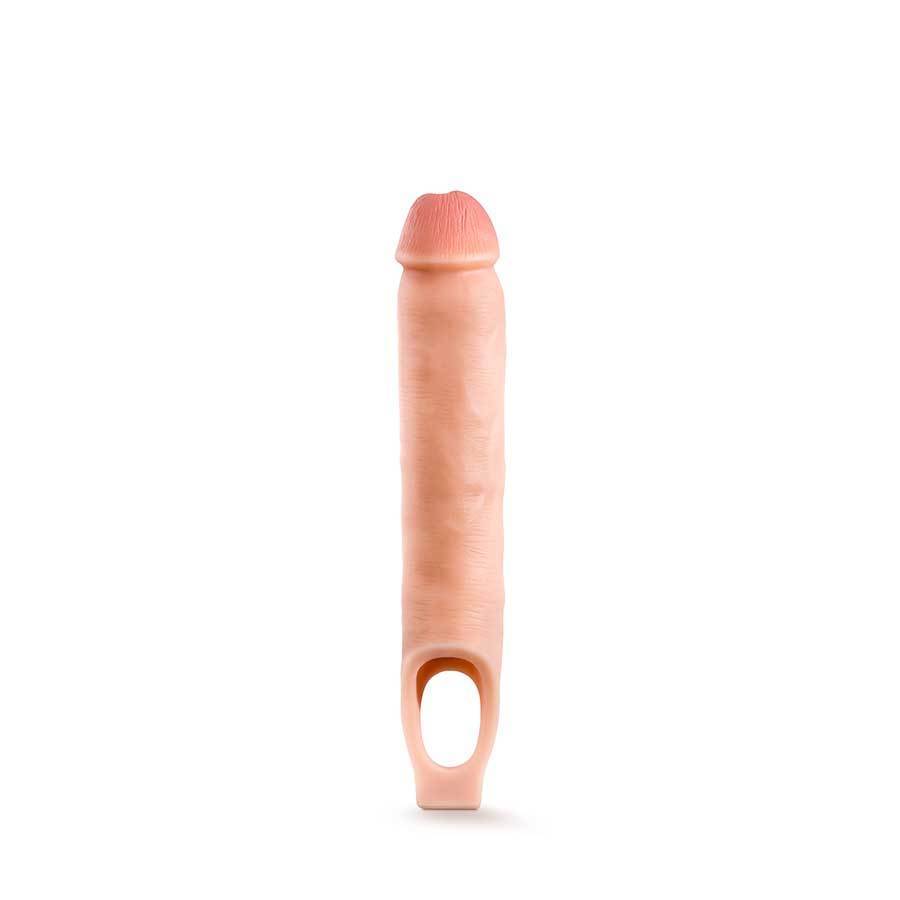 11.5 Inch Realistic Performance Penis Sleeve Natural Silicone Girth Enhancer Cock Sheaths