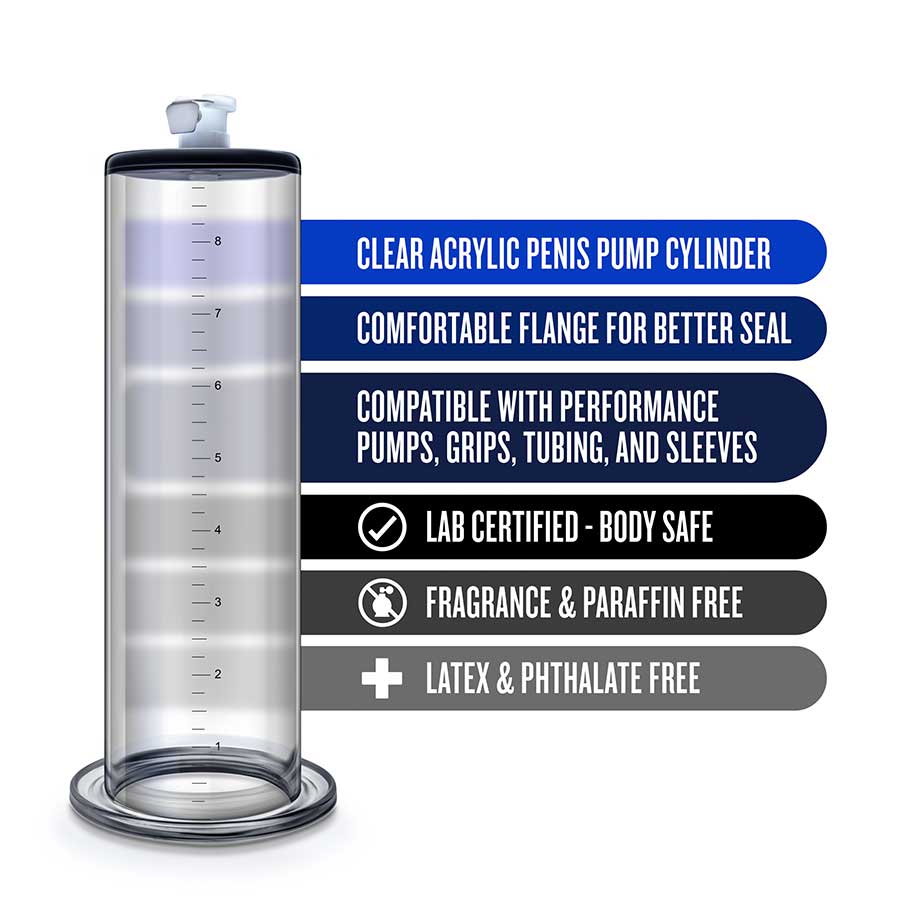 12 Inch High Performance Penis Pump Cylinder Clear by Lynk Pleasure Accessories