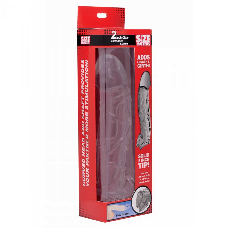2 Inch Clear Extender Sleeve by Size Matters Penis Extenders