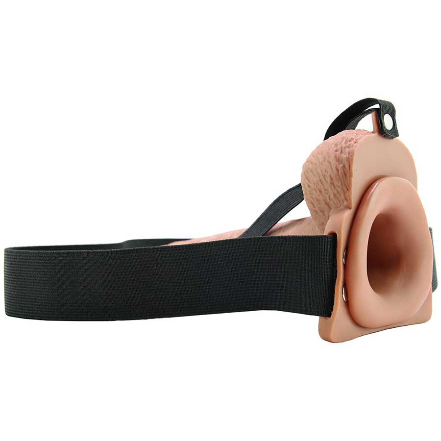 7 Inch Tan Squirting Hollow Realistic Strap-On with Balls by Fetish Fantasy Cock Sheaths