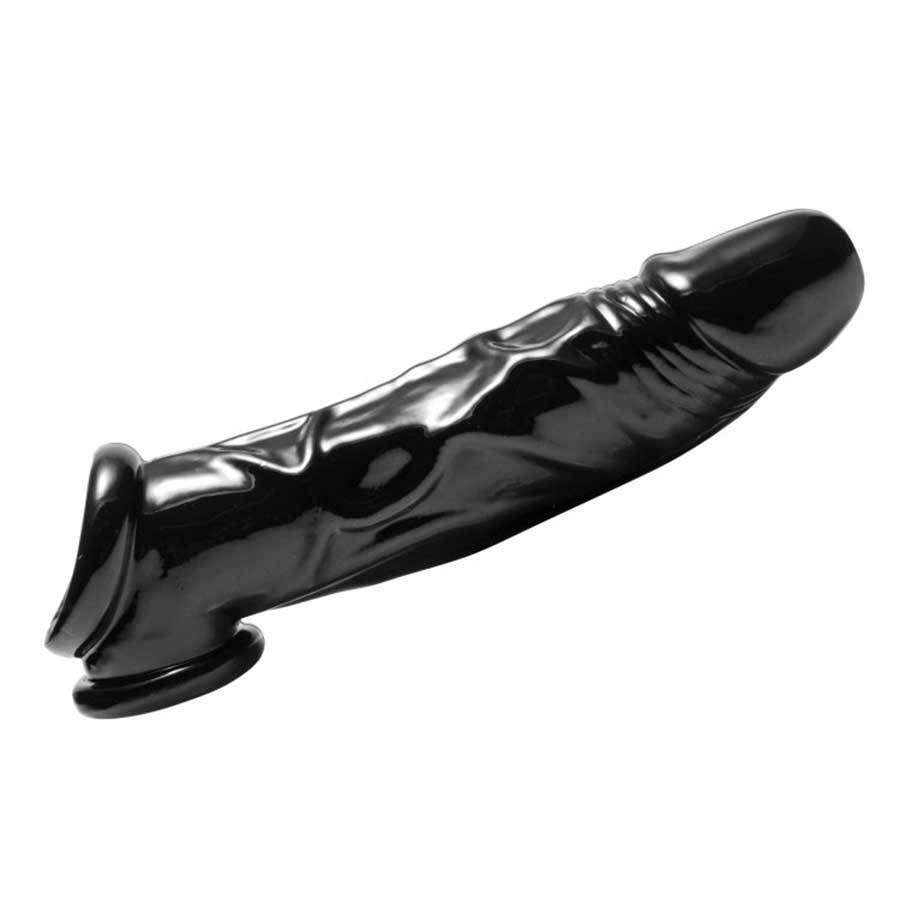 8 Inch Lifelike Black Penis Extension Sleeve Fuk Tool by Master Series Cock Sheaths