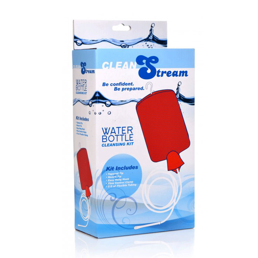 CleanStream Red Water Bottle Douche Kit