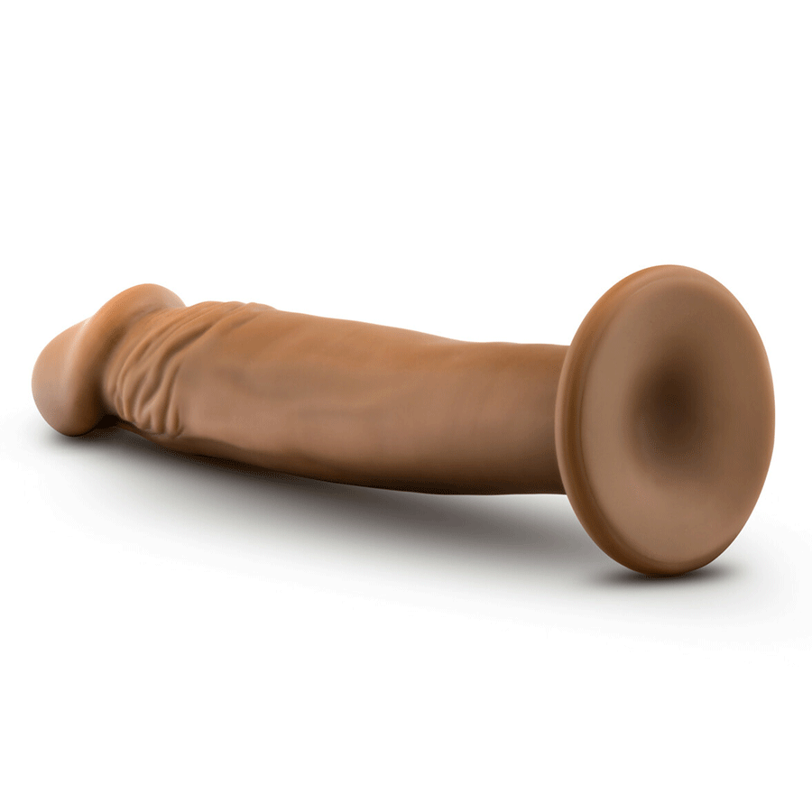 Dr. Skin Small 6 Inch Brown Starter Anal Suction Dildo by Blush Novelties