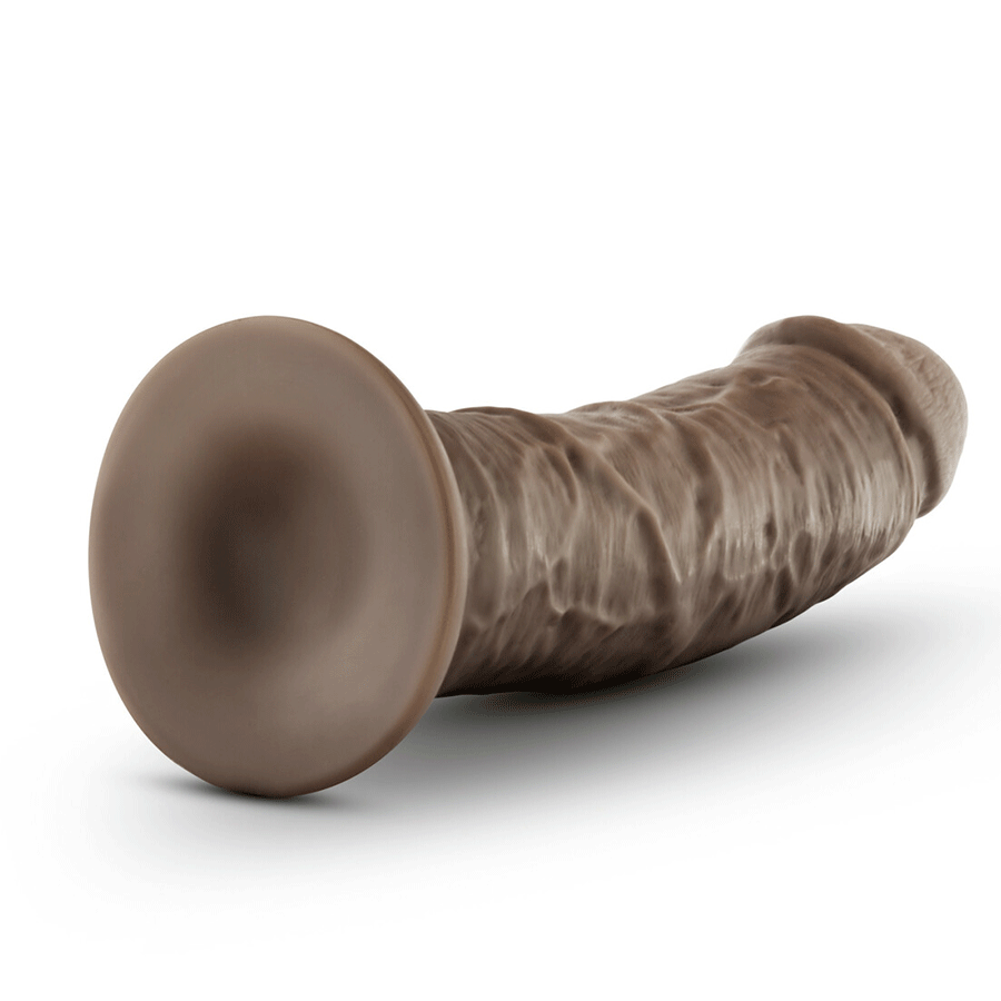 Dr. Skin Thick 8 Inch Brown Realistic Suction Cup Anal Dildo by Blush Novelties