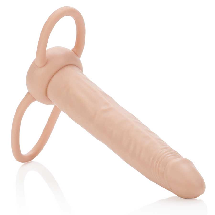 Accommodator Dual Penetrator White Double Cock Ring by CalExotics Cock Rings