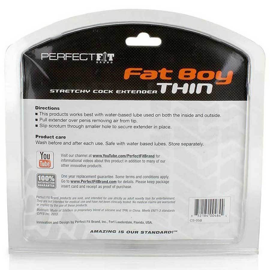 Black Penis Extender Fat Boy Thin 6&quot; Cock Sheath Cock Sheaths