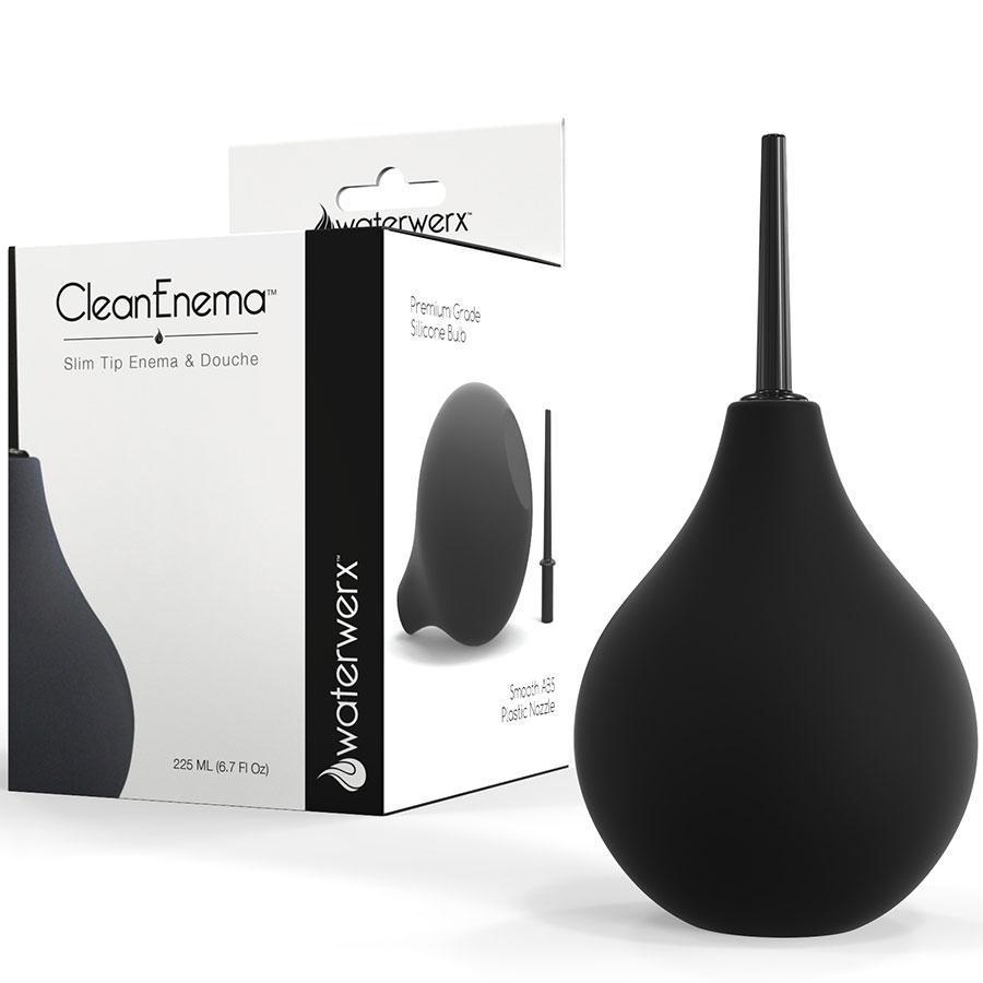 Clean Enema by Waterwerx Thin Tip Silicone Anal Douche 7.6 fl oz Anal Douche