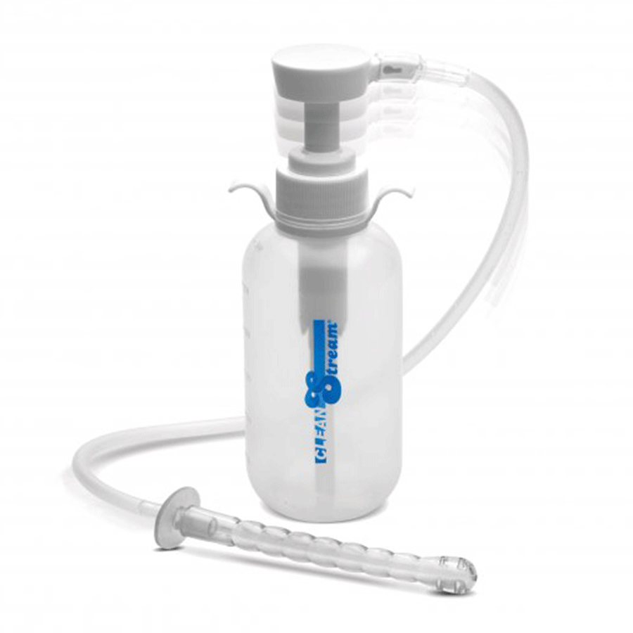 Pump Action Anal Enema and Douche Bottle with Comfort Tip 300 ml by CleanStream