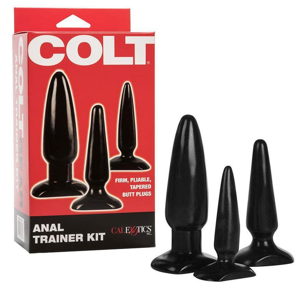 Colt Anal Trainer Kit | Set of 3 Black Butt Plugs for Men Colt Anal Trainer Kit | Set of 3 Black Butt Plugs for Men