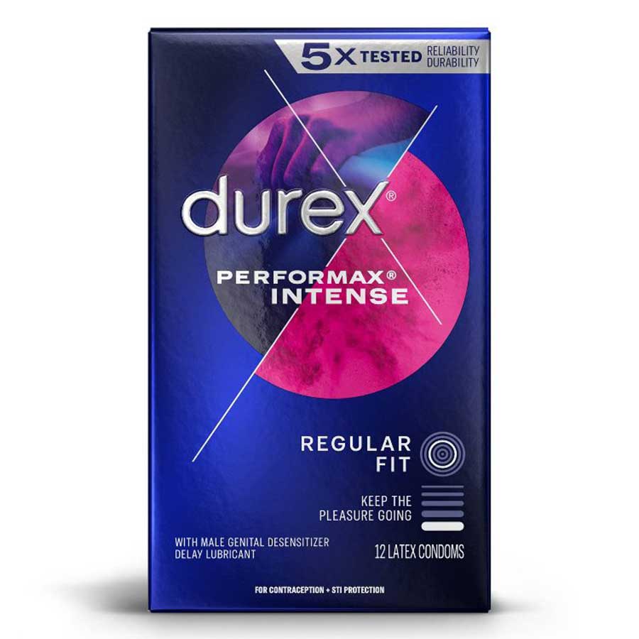 Durex Performax Intense Climax Control Condoms 12 Pack Condoms