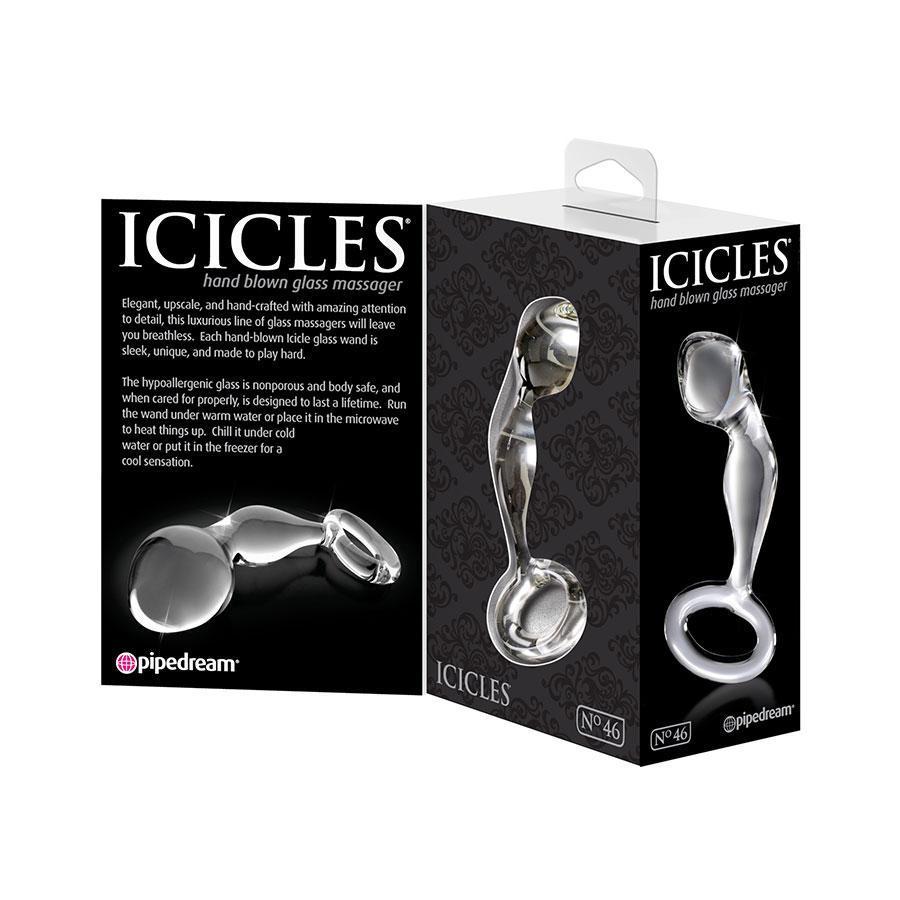 Glass Prostate Massager Icicles No. 46 Anal Stimulator for Men Prostate Massagers