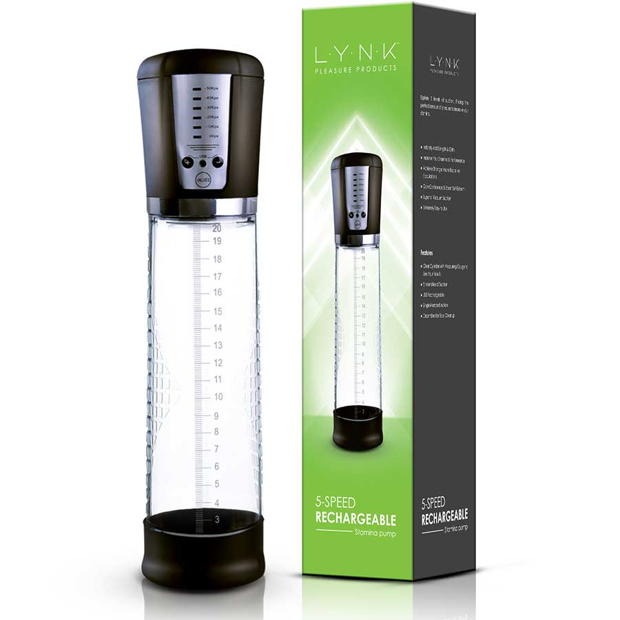 High Power 5 Speed Electric Penis Pump by Lynk Pleasure | Rechargeable Penis Enlarger for Men Penis Pumps