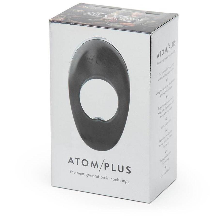 Hot Octopuss Atom Plus Dual Vibrating Cock Ring Black Silicone Cock Rings
