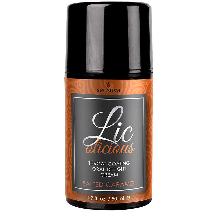 Lic-O-Licious Throat Coating Flavored Oral Sex Cream 1.7 oz Oral Enhancer Salted Caramel