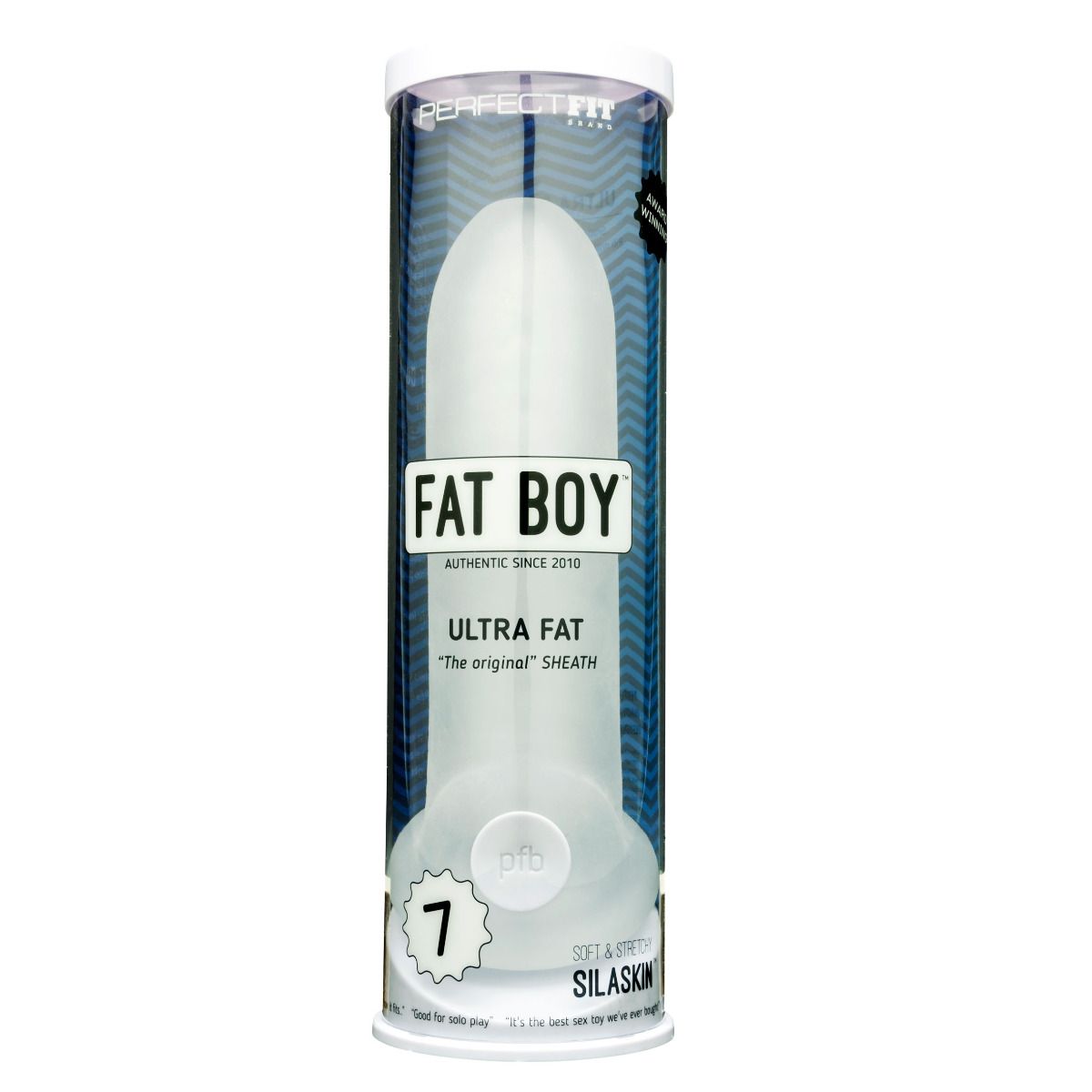 Penis Extension Sleeve Fat Boy Ultra Fat Thick and Clear Cock Sheath by Perfect Fit (5.5&quot; or 7&quot;) Cock Sheaths