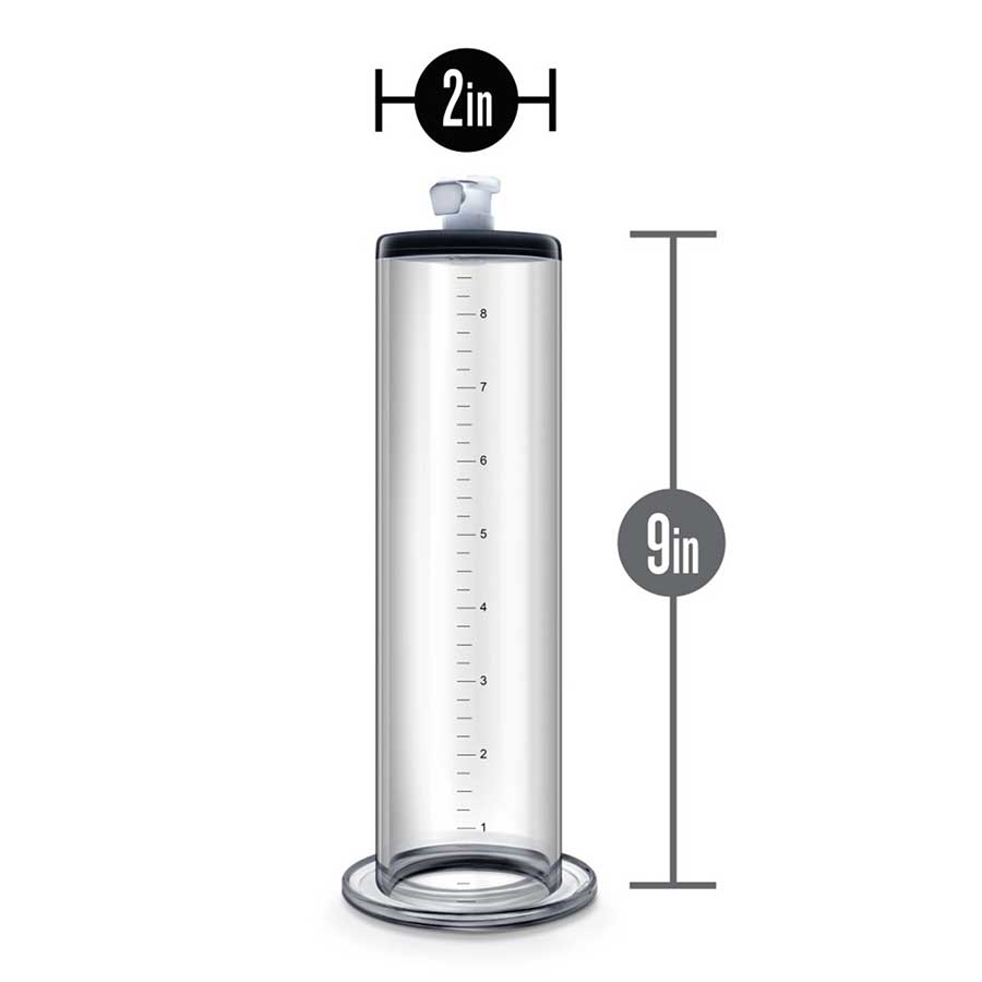 Penis Pump Cylinder 2 Inch X 9 Inch Clear Accessories