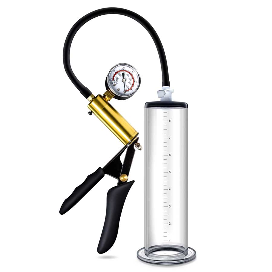 Performance 9 Penis Pump Erection Enhancement System + Silicone Precision Grip Penis Pumps 1.75 x 9 Inch