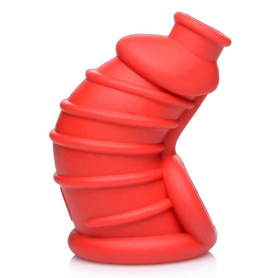 Silicone 4 Inch Soft Body Chastity Cage for Men Chastity Red
