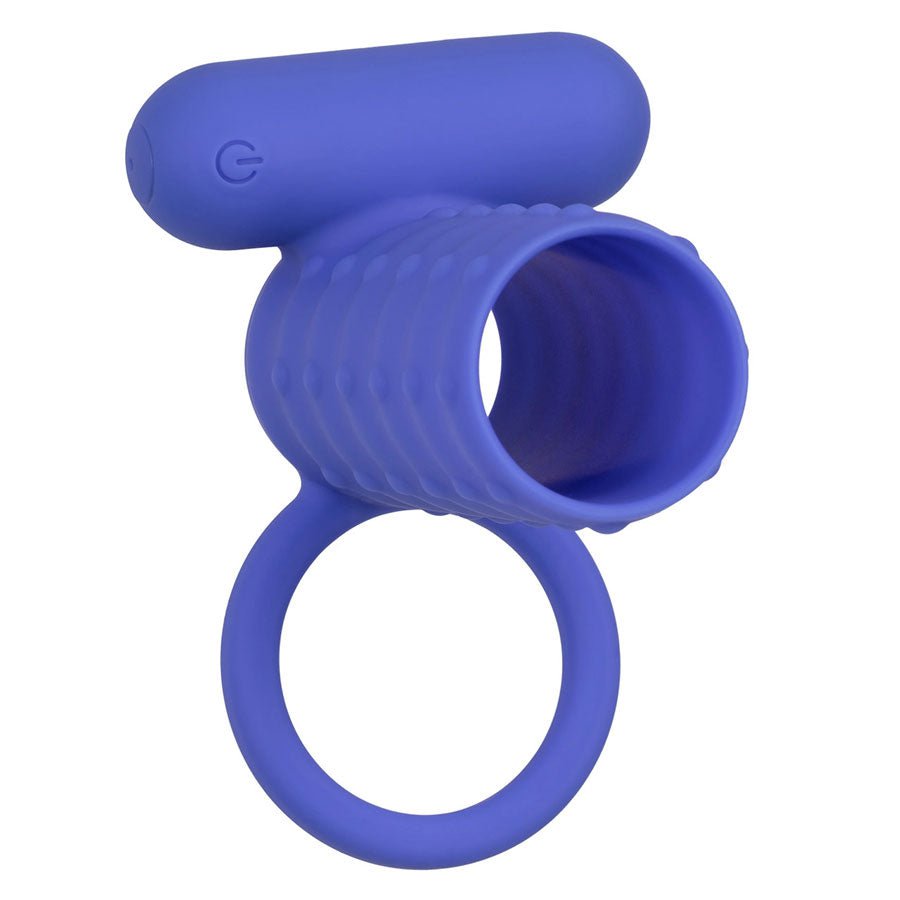 Silicone Rechargeable Endless Desires Vibrating Erection Enhancer Blue Cock Rings
