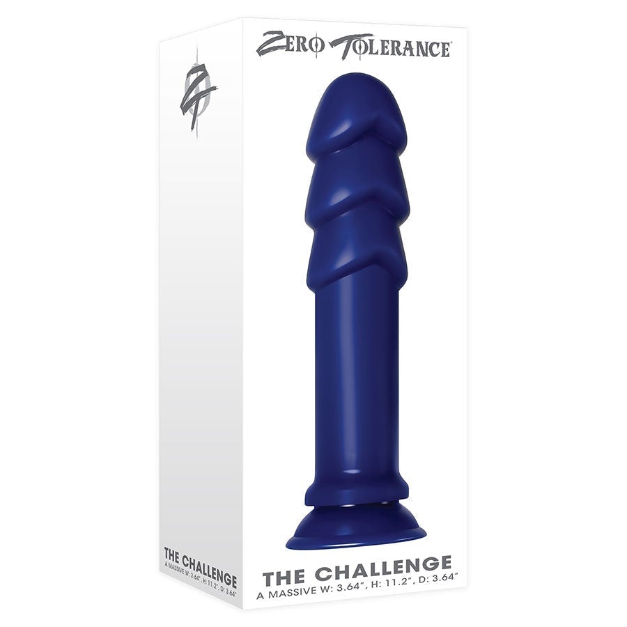 The Challenge Oversized Blue Anal Probe Plug by Zero Tolerance Anal Sex Toys