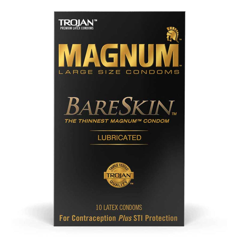Trojan Magnum BareSkin Ultra Thin Latex Condoms 10 Pack Condoms