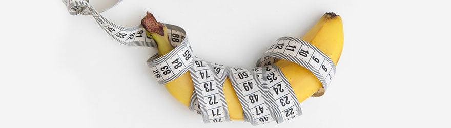 banana wrapped in tape measure