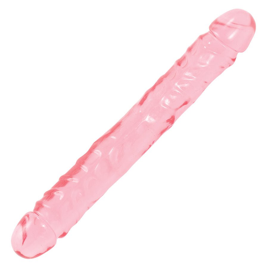 12 Inch Crystal Jellies Jr. Double Dildo Dildos Pink