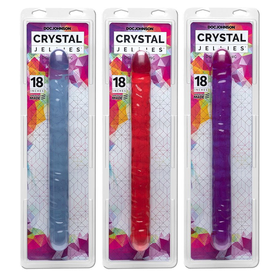 18 Inch Crystal Jellies Double Ended Dildo Dildos