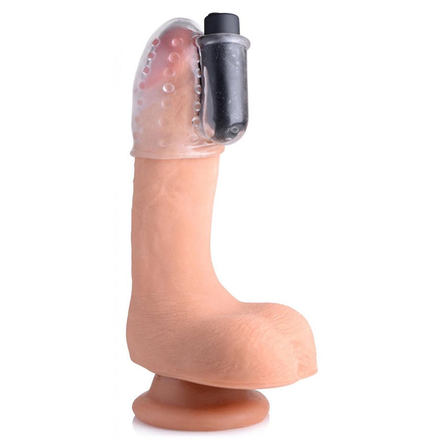 28X Rechargeable Penis Head Glans Teaser with Remote Control Male Vibrators