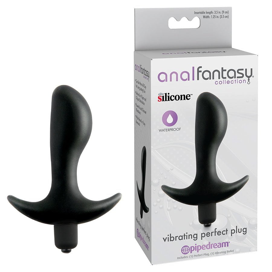 Anal Fantasy Silicone Vibrating Perfect Plug Prostate Massagers