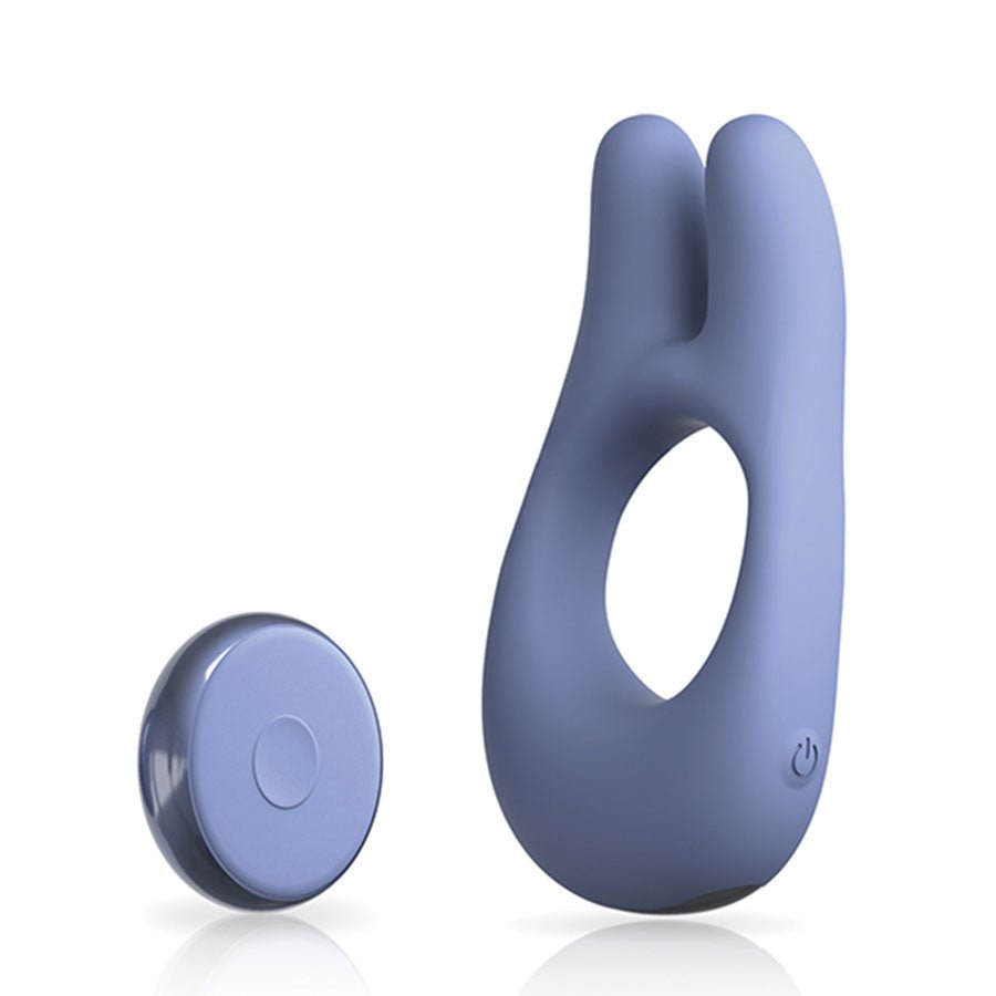 JimmyJane Deimos Rechargeable Blue Silicone Dual Vibe Cock Ring Cock Rings