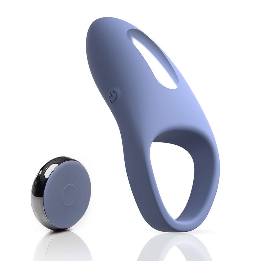 JimmyJane Tarvos Rechargeable Blue Silicone Cock Ring with Remote Cock Rings