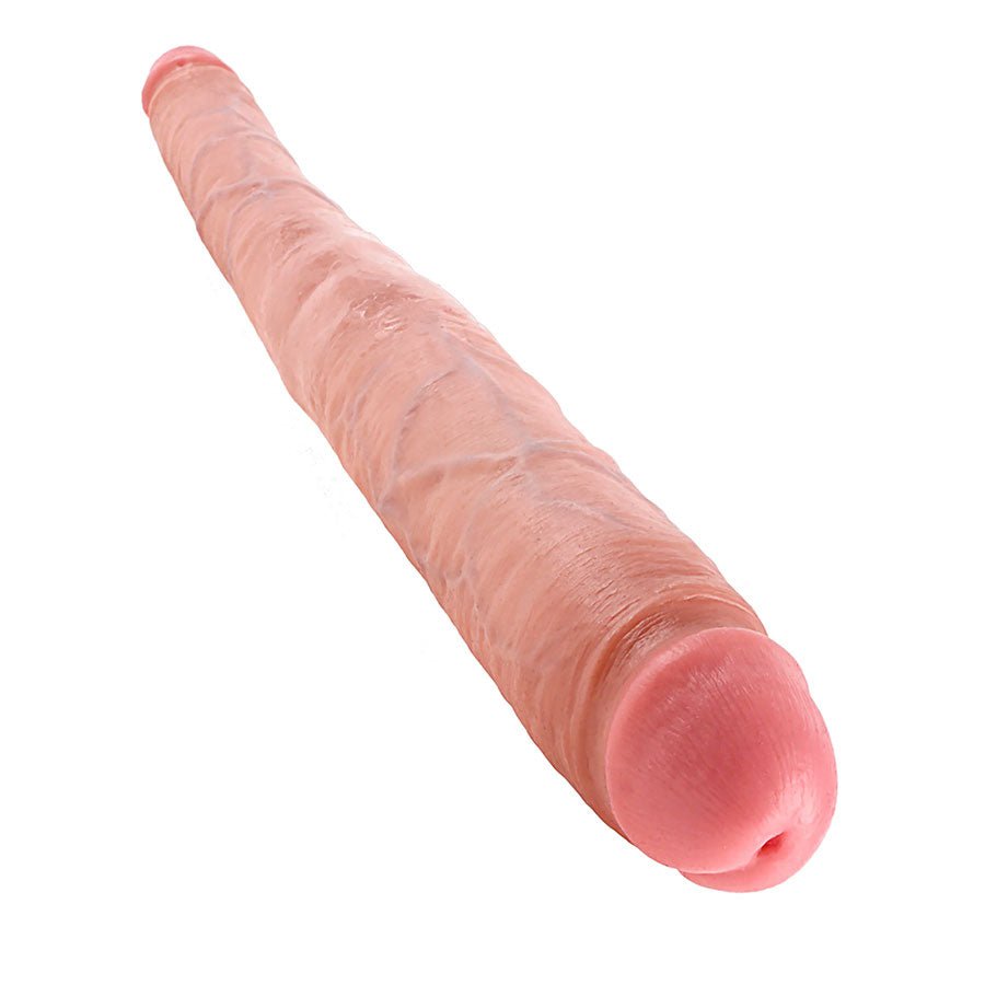 King Cock 16 Inch Tapered Double Dildo White Dildos
