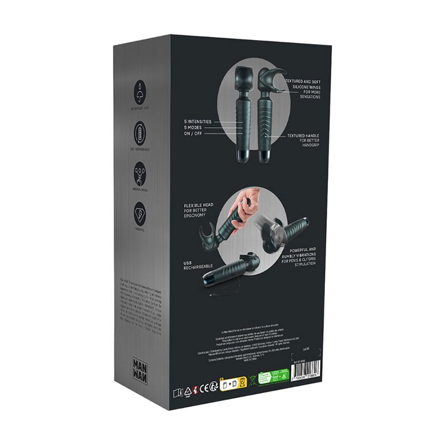 Man Wand Evo Vibrating Male Masturbator | Silicone Magic Wand Massager for Penis Male Vibrators