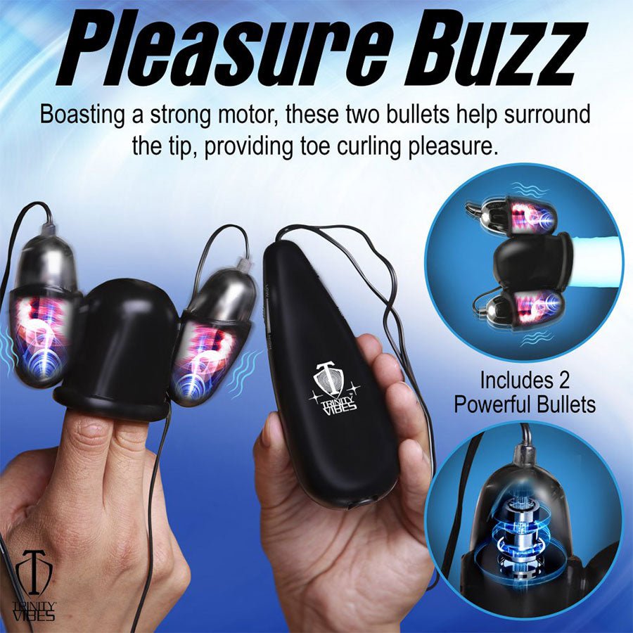 Penis Head Vibrator Multi-Speed Vibrating Bullet Tip Teaser by Trinity Vibes Male Vibrators