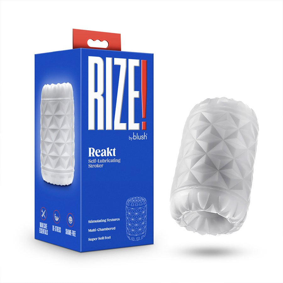 Rize Reakt Self-Lubricating Stroker White Masturbators