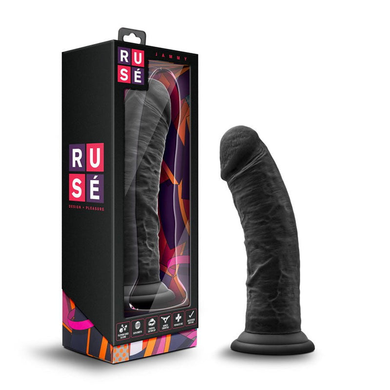 Ruse Jammy 8 Inch Black Silicone Dildo Dildos