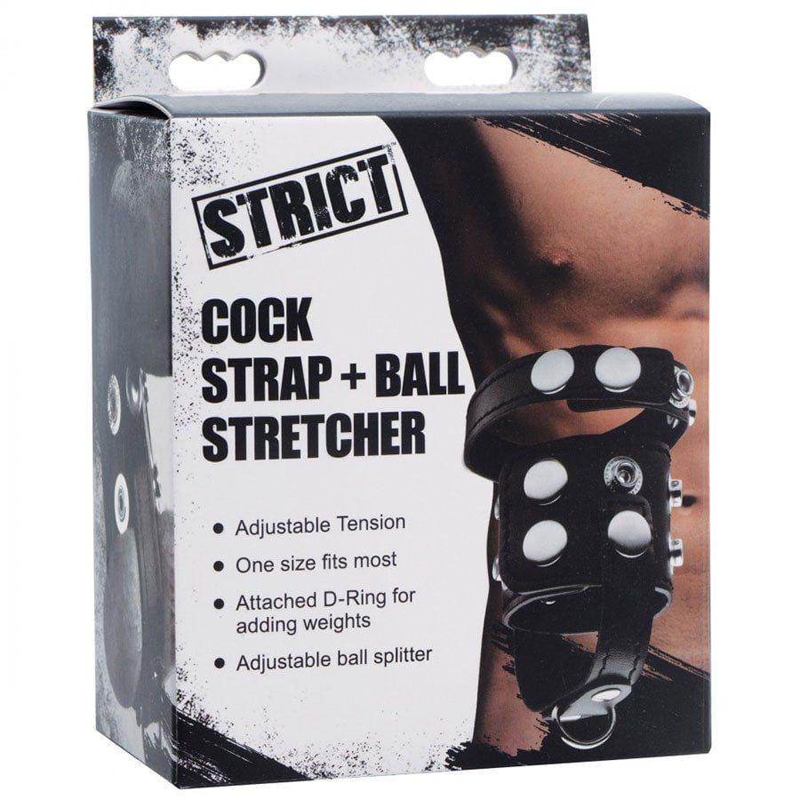 Strict Leather Cock Strap and Ball Stretcher Cock Rings