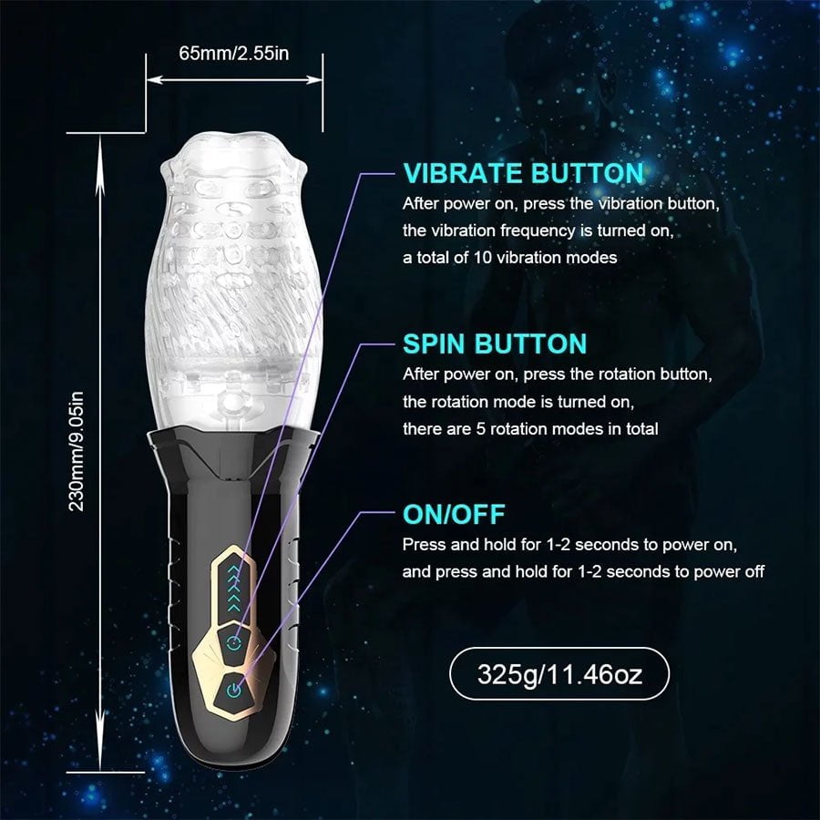 The Male Spinner Rotating and Spinning Masturbator for Men The Male Spinner Rotating and Spinning Masturbator for Men