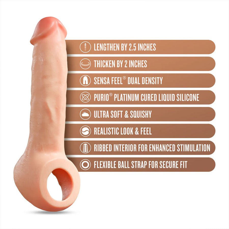 Thrive 8.75 Inch Realistic Dual Density Silicone Penis Extender Sleeve Cock Sheaths