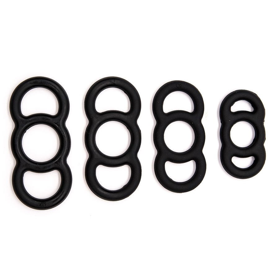 Total Control 4 Piece Silicone Constriction Band Set Cock Rings