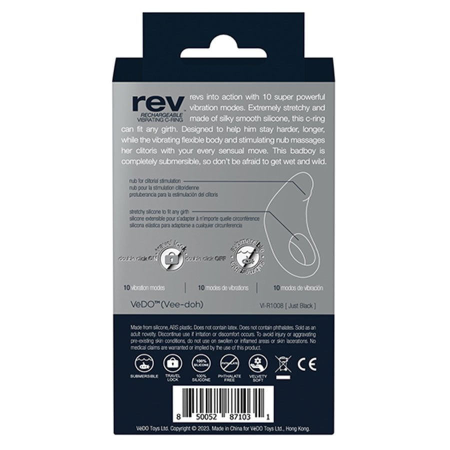 Vedo Rev Silicone Rechargeable Vibrating Couples Ring Cock Rings