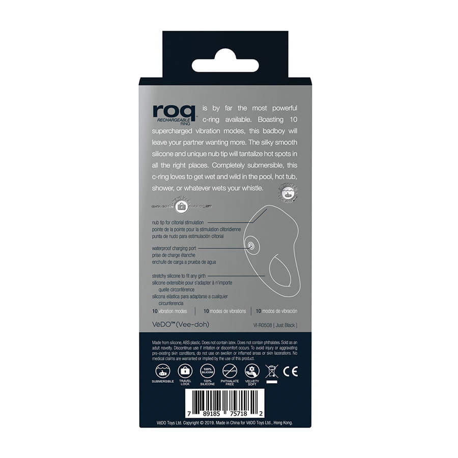 Vedo Roq Silicone Rechargeable Vibrating C-Ring Cock Rings