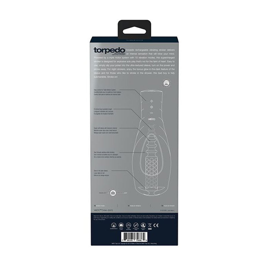 VeDO Torpedo 10 Speed Vibrating Rechargeable Stroker Masturbators