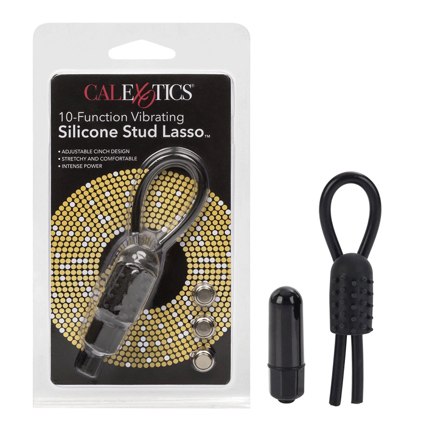 10 Function Vibrating Silicone Stud Lasso Cock Ring by Cal Exotics