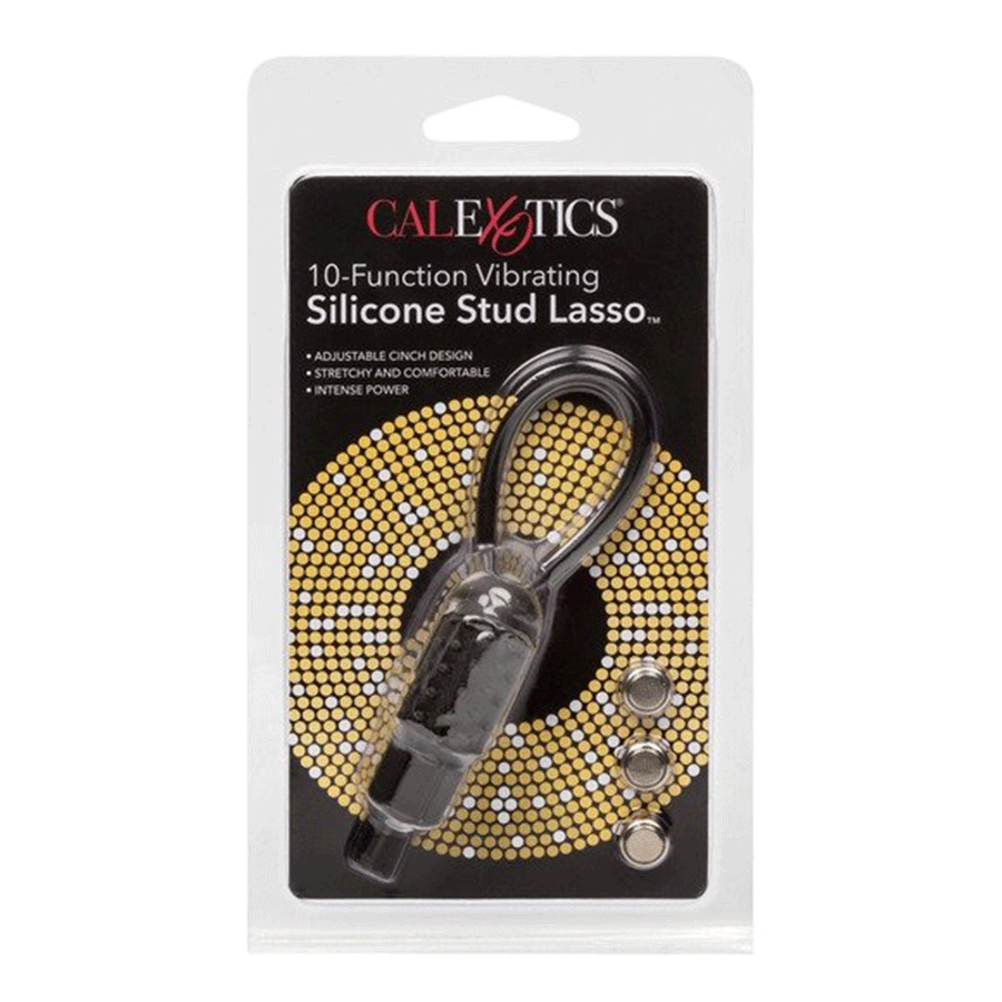 10 Function Vibrating Silicone Stud Lasso Cock Ring by Cal Exotics Cock Rings