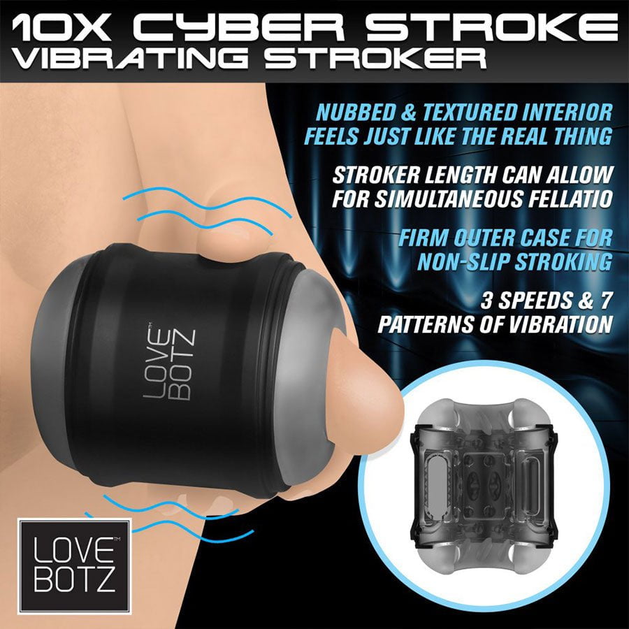 10X Cyber Stroke Vibrating Masturbator Masturbators