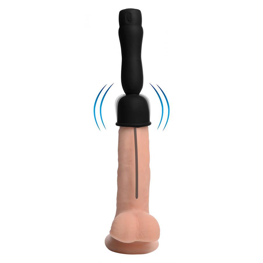 16X Black Silicone Penis Head Vibrating Teaser with Urethral Sound Urethral Sounds